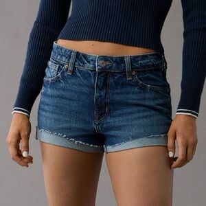 American Eagle Outfitters Dark Blue Denim Jean Shorts